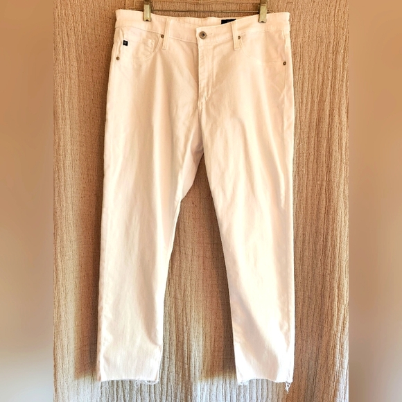 Adriano Goldschmied Farrah Skinny Ankle White Jeans Size 31R - Picture 1 of 6